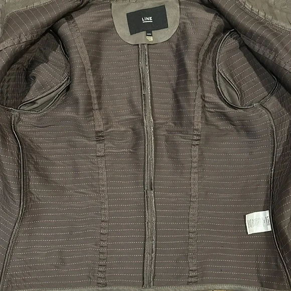 Line Lambskin Leather Jacket - Picture 7 of 8